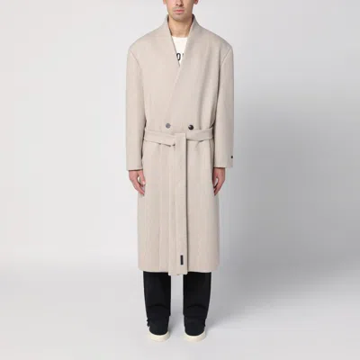 Fear Of God Beige Melange Double-breasted Coat Men In White