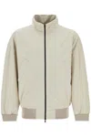 Fear Of God Beige Nylon And Polyester Jacket With High Collar And Zip In Beige