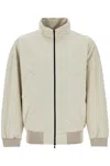 Fear Of God Beige Nylon And Polyester Jacket With High Collar And Zip In Beige