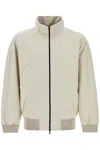 Fear Of God Beige Nylon And Polyester Jacket With High Collar And Zip In Beige