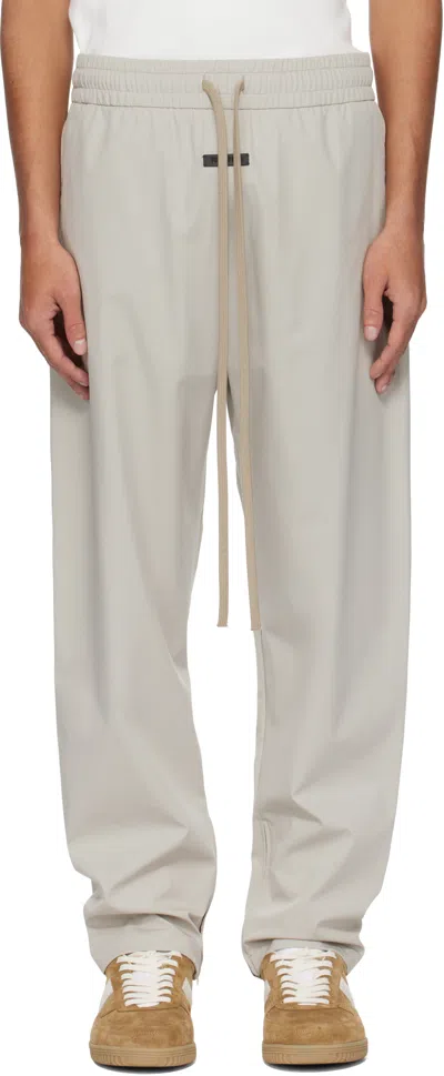 Fear Of God Beige Nylon Track Pants In Cement