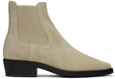 Fear Of God Beige Slip-on Boots In Dusty Beige