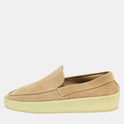 Pre-owned Fear Of God Beige Suede Slip On Loafers Size 41 In Sand