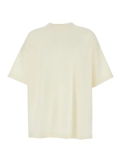 FEAR OF GOD BEIGE T-SHIRT WITH PATCH LOGO ON THE BACK IN COTTON MAN