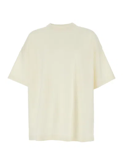 Fear Of God Beige T-shirt With Patch Logo On The Back In Cotton Man In Cream