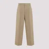Fear Of God Single Pleat Wool Trousers With Belt Loops In Beige