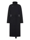 Fear Of God Belted Turtleneck Wool Coat In Black