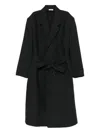 Fear Of God Belted Wrap Coat In Black
