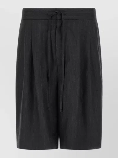 Fear Of God Bermuda Shorts Pinstripe Pattern Back Pockets In Black