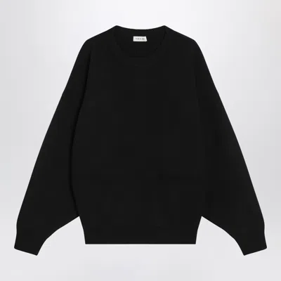 Fear Of God Black Crewneck Sweater In Wool