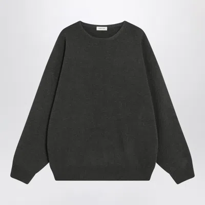 Fear Of God Faded Black Crewneck Sweater In Wool