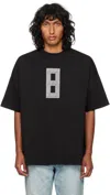 Fear Of God Short Sleeve Tee 8 Grey Print In Black