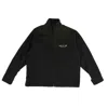 Fear Of God Black Beige Velvet Logo Souvenir Jacket In Black