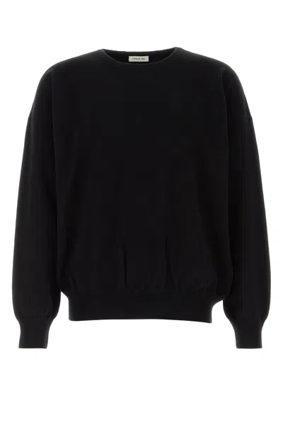 FEAR OF GOD MAGLIONE IN CASHMERE NERO  UOMO