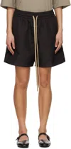 Fear Of God Black Nylon Running Shorts In Black