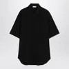 Fear Of God Black Shirt With Classic Collar And Logo Patch On The Back In Black