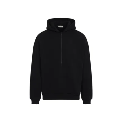 FEAR OF GOD FEAR OF GOD BLACK COTTON BLEND HOODIE SWEATSHIRT