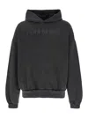 Fear Of God Black Hoodie With Logo Printed On The Front In Cotton Man In Black