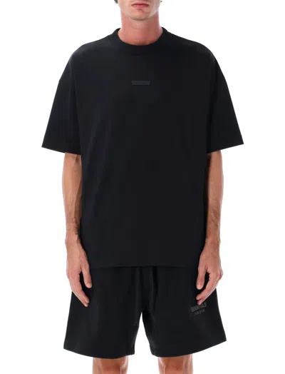 Fear Of God Black Crewneck Logo T-shirt