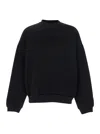 Fear Of God Black Crewneck Sweater With Tonal Logo Lettering Embroidery On The Front