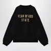 Fear Of God Black Crewneck Sweatshirt With Logo