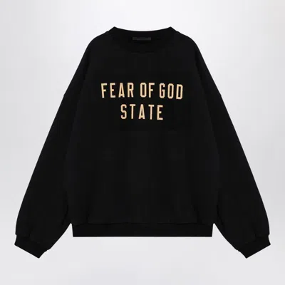 Fear Of God Black Crewneck Sweatshirt With Logo