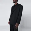 Fear Of God Black Double-breasted Jacket In Virgin Wool In Black