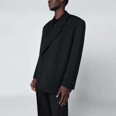 Fear Of God Black Double-breasted Jacket In Virgin Wool