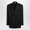 Fear Of God Double Breasted Virgin Wool Long Sleeve Jacket In Black