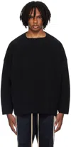 FEAR OF GOD BLACK DROPPED SHOULDER SWEATER