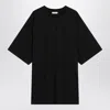 Fear Of God Eternal Black Crewneck T-shirt With Tonal Embroidery On The Front And Logo Patch On The Rear In Cott