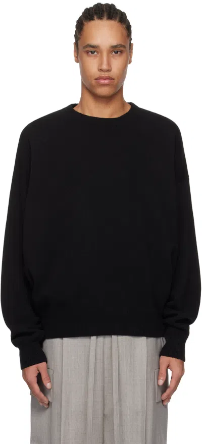FEAR OF GOD BLACK FINE KNIT CREWNECK SWEATER