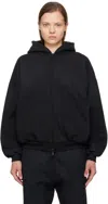 Fear Of God Black Full Zip Hoodie In 001 Black