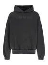 Fear Of God Black Hoodie With Logo Printed On The Front In Cotton Man In Black