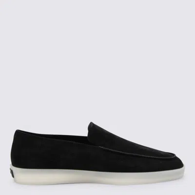 Fear Of God Suede Loafers With Rubber Sole And Round Toe In Black