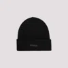 Fear Of God Logo Cashmere Beanie In Black