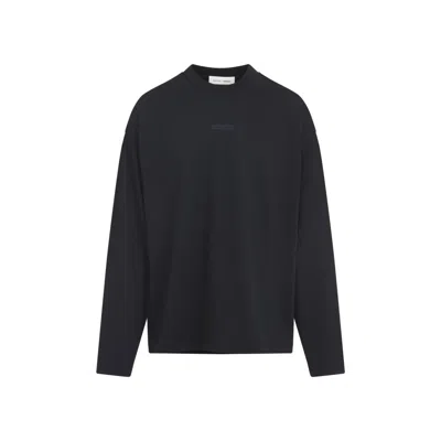 FEAR OF GOD BLACK LONG SLEEVES LOGO T-SHIRT