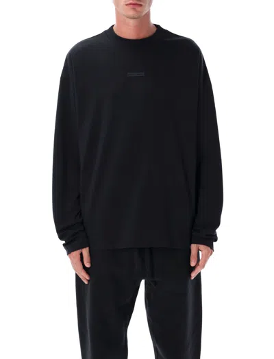 Fear Of God Black Long Sleeves Logo T-shirt