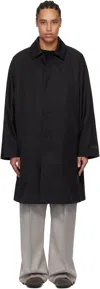 Fear Of God Black Nylon Wool Car Coat In Black