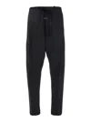 Fear Of God Black Pants With Front Knot Closure And Logo Patch In Cotton And Wool Blend Woman