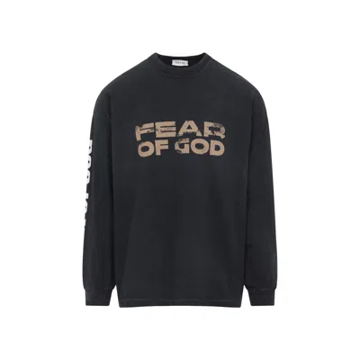 FEAR OF GOD FEAR OF GOD BLACK RELAXED LS COTTON T-SHIRT