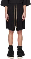 Fear Of God Mens Navy Tailored Brand-patch Relaxed Wool Shorts Xl In Black