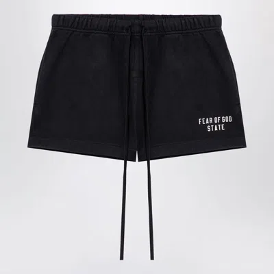 Fear Of God Black Shorts With Logo