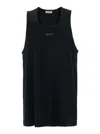 Fear Of God Black Sleeveless Tank Top With Logo Patch On The Front In Cotton Stretch Man In Black