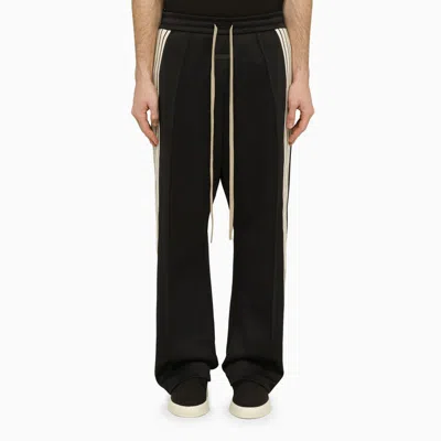 Fear Of God Black Striped Nylon And Cotton Jogging Trousers