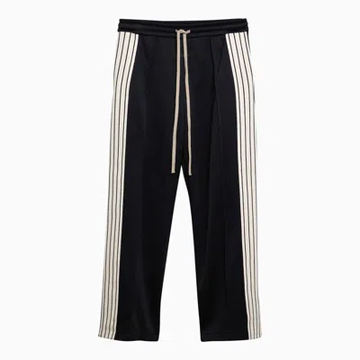 FEAR OF GOD BLACK STRIPED NYLON AND COTTON JOGGING TROUSERS FOR MEN