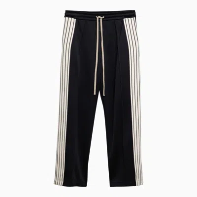 FEAR OF GOD FEAR OF GOD BLACK STRIPED NYLON AND COTTON JOGGING TROUSERS MEN