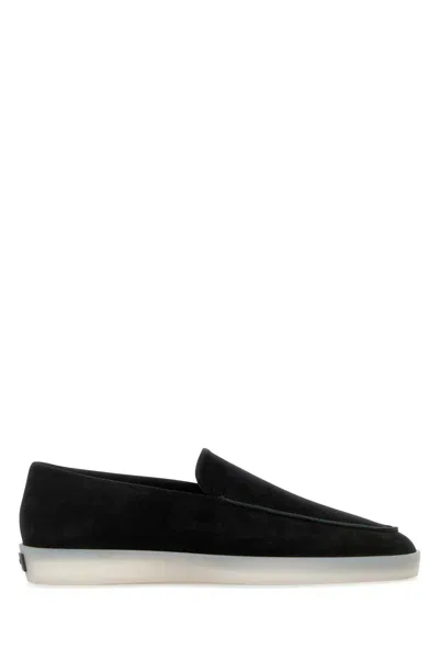 Fear Of God Suede Loafers With Rubber Sole And Round Toe In Black