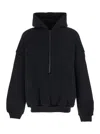 Fear Of God Black Sweatshirt With Hood And Dropped Shoulders In Cotton Blend Man In Black