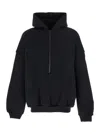 Fear Of God Black Sweatshirt With Hood And Dropped Shoulders In Cotton Blend Man In Black